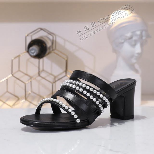Chanel女鞋 香奈兒2020年珍珠涼拖鞋  naq1193